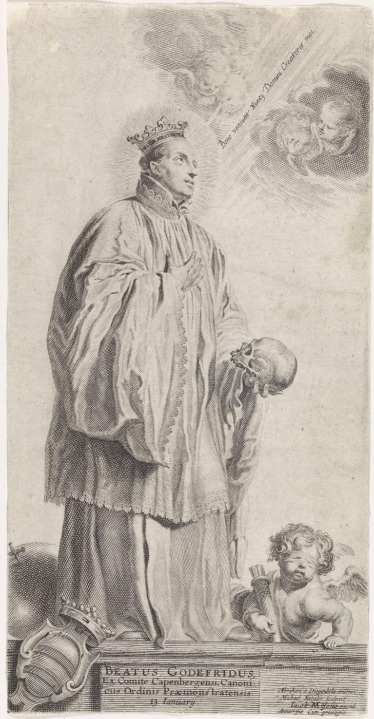 Devotional print of Blessed Godfrey of Kappenberg
