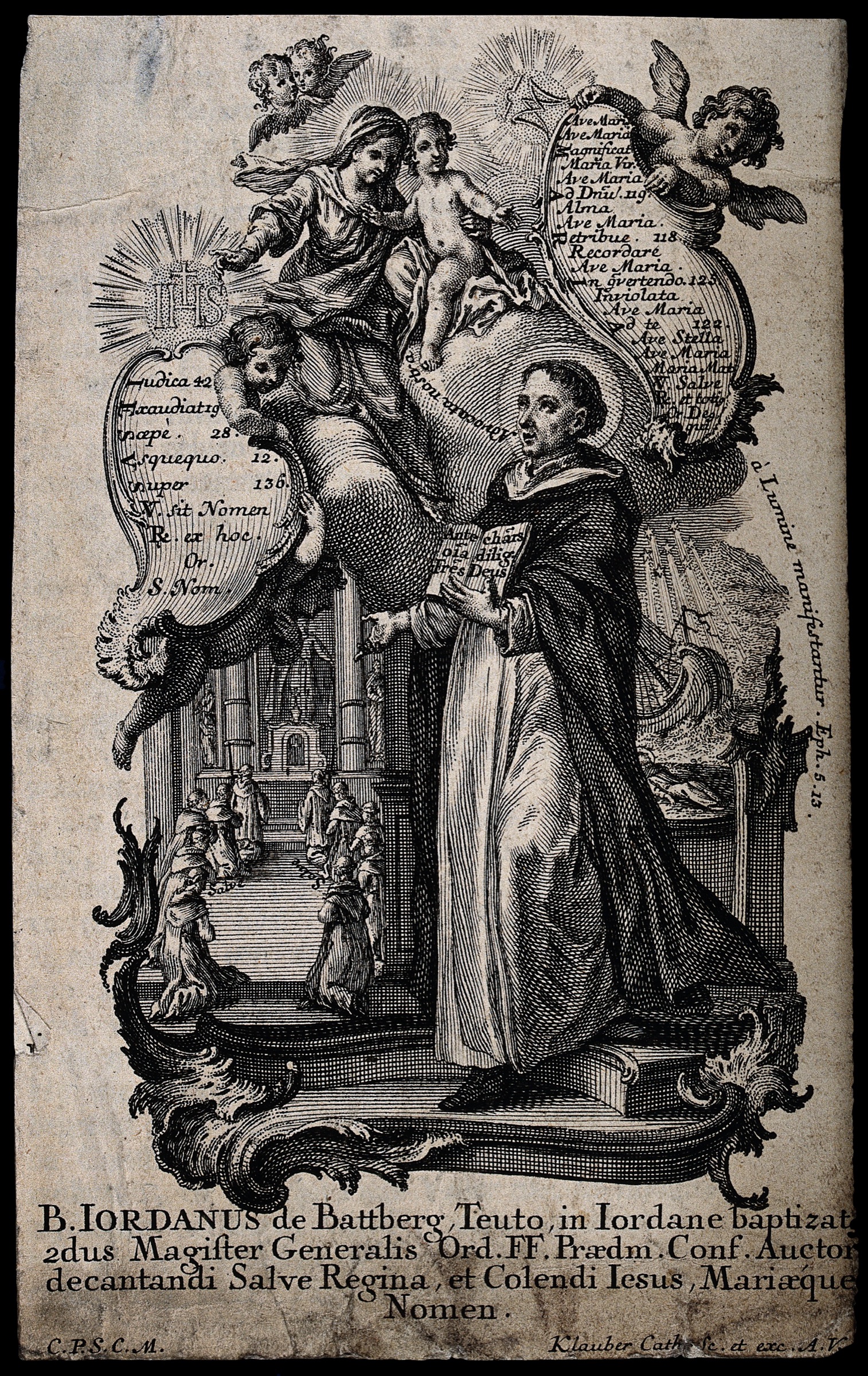 Engraving of Blessed Jordan of Saxony