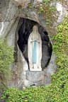 Fabisch statue of Our Lady of Lourdes in the Massabielle grotto