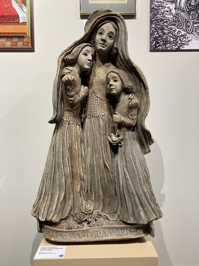 Saint Angela Merici terracotta portrait