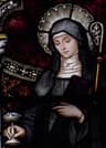 Saint Brigid of Kildare in stained glass