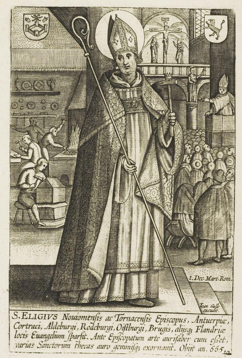Devotional portrait of Saint Eligius