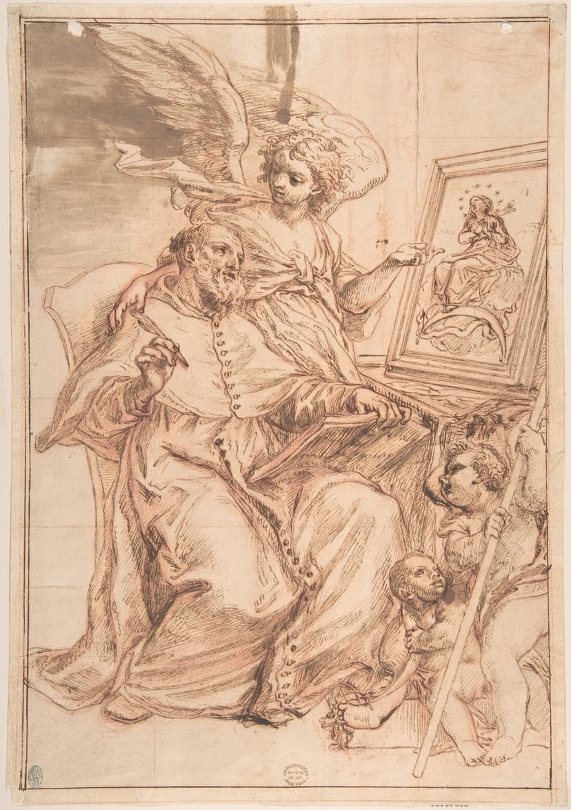 Saint Francis de Sales devotional drawing
