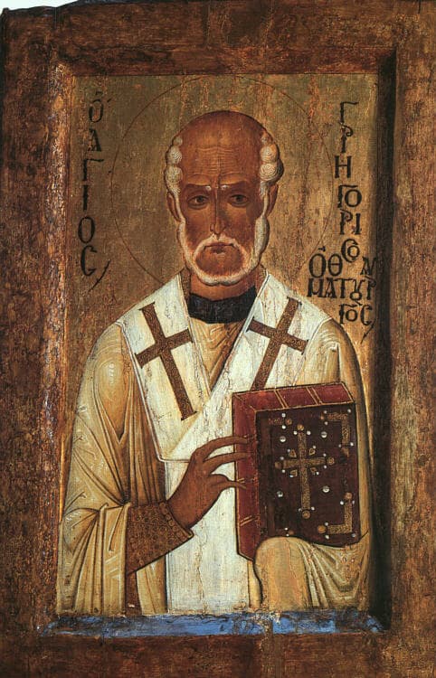 Devotional portrait of Saint Gregory the Wonderworker