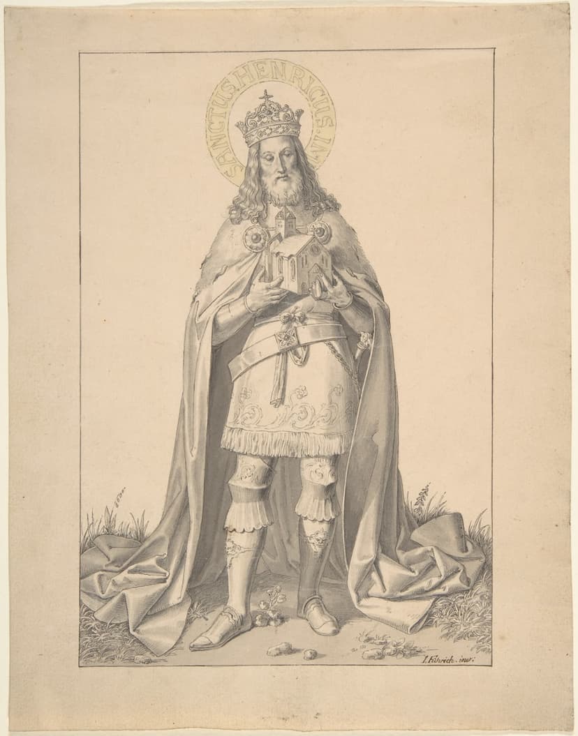 Saint Henry the Emperor holding a church model