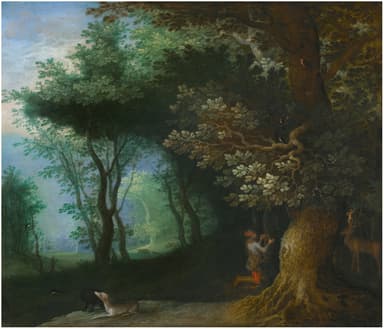 The Vision of Saint Hubert with the stag and cross