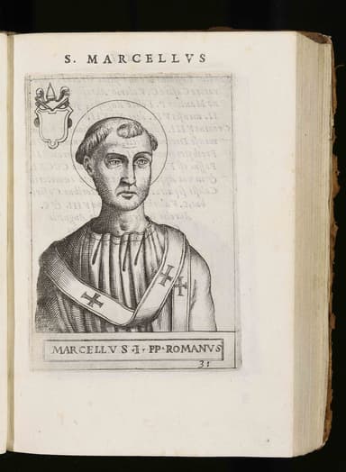 Portrait engraving of Pope Marcellus I