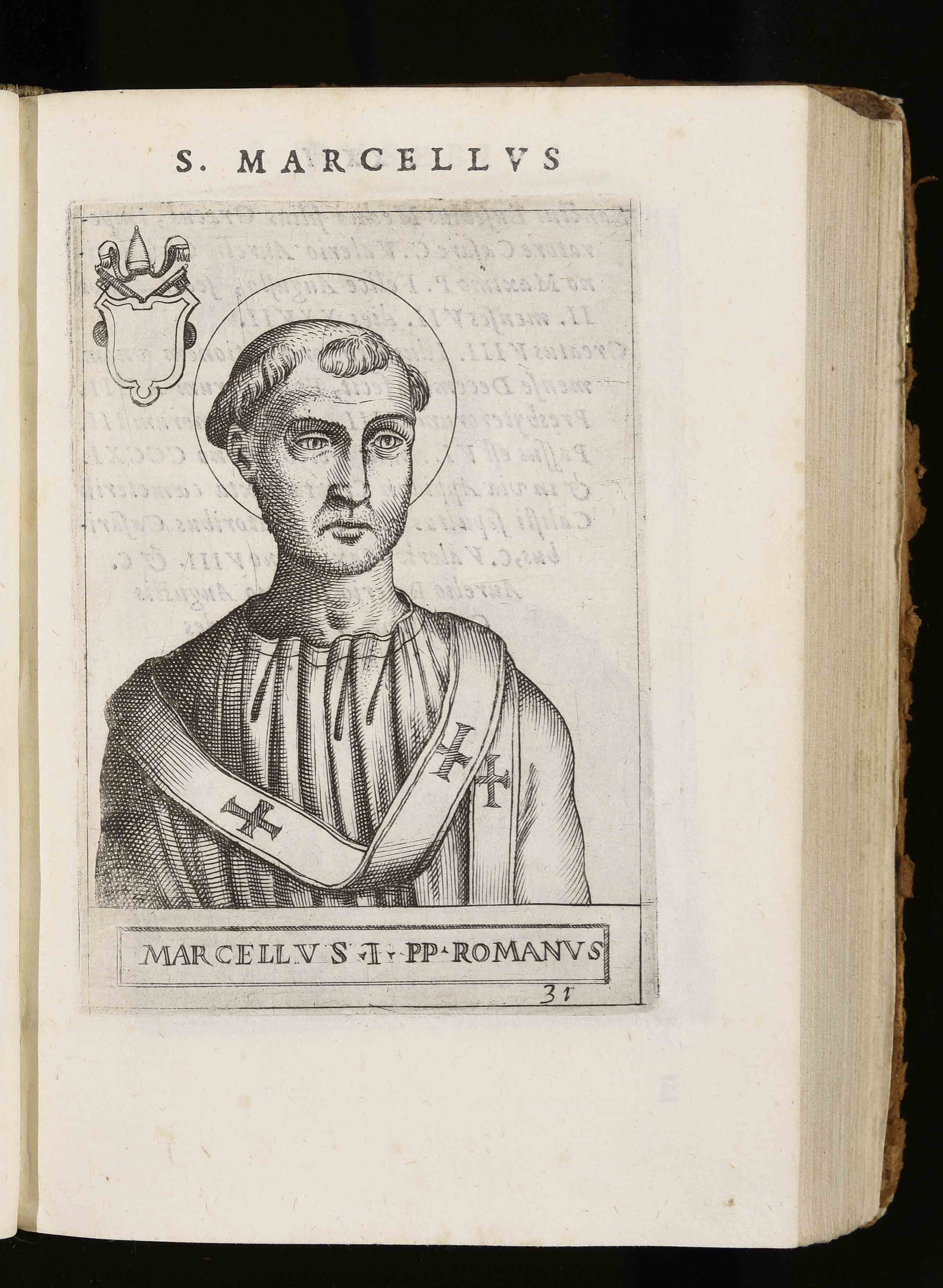 Portrait engraving of Pope Marcellus I
