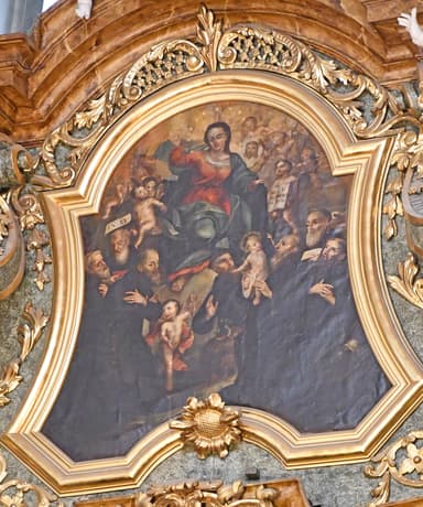 Side altar of Saint Peregrine in a Servite church