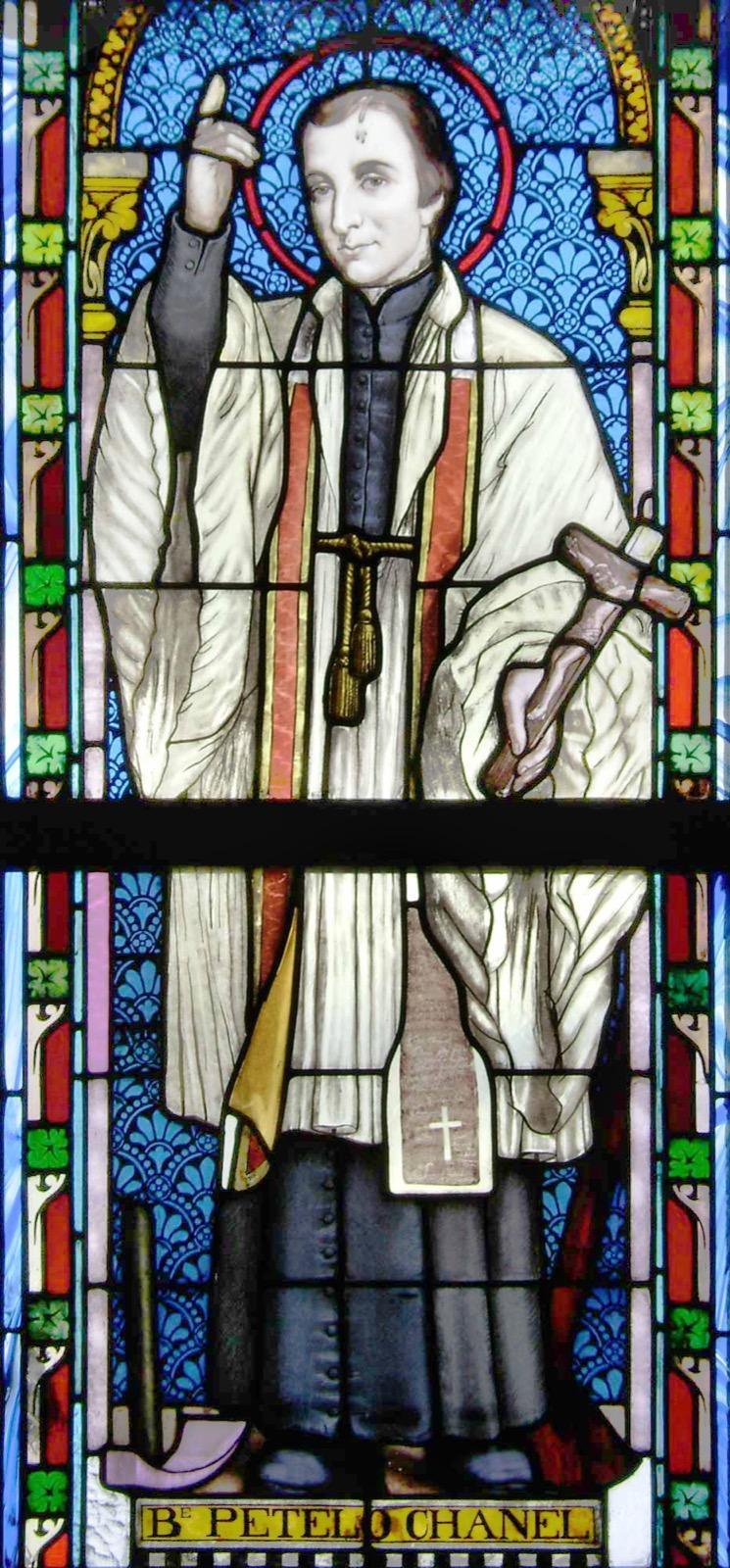 Stained-glass image of Saint Peter Chanel