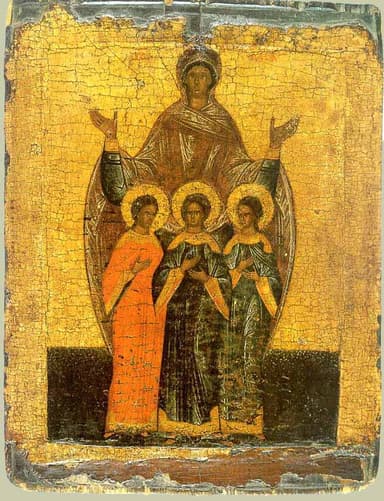 St. Sophia, Mother of Faith, Hope, and Charity devotional image