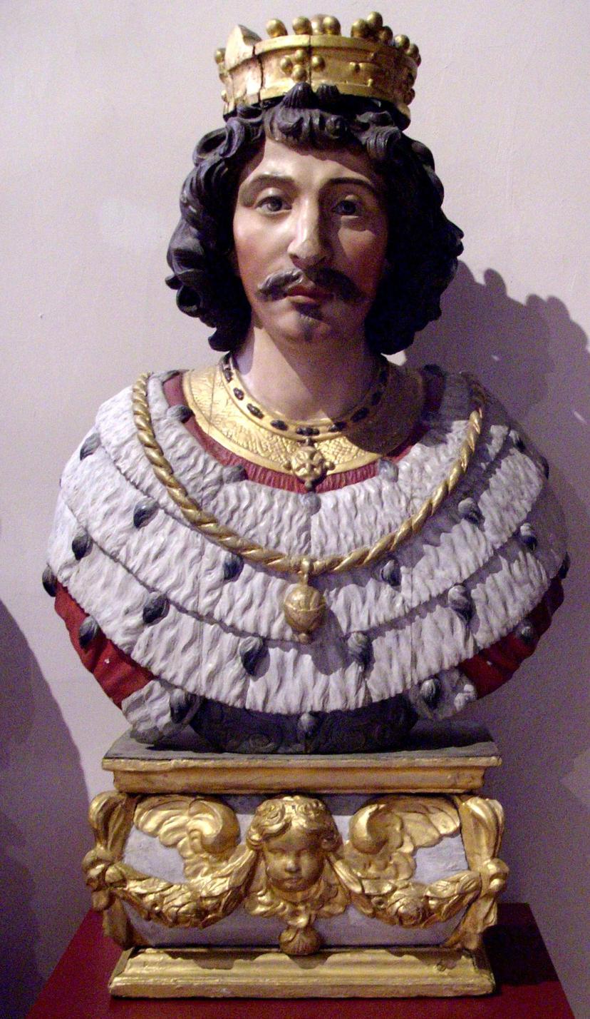 Polychrome bust of Saint Vincent of Soignies