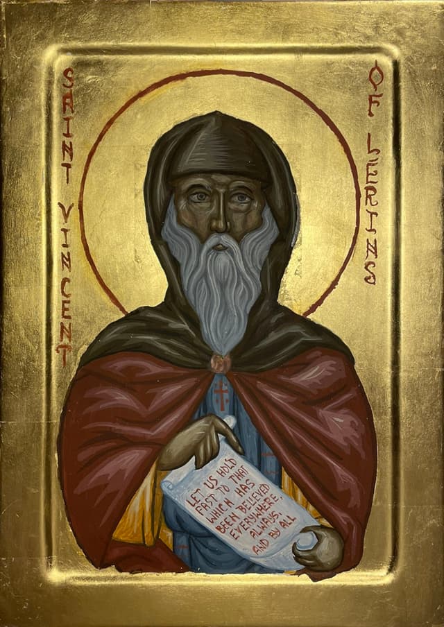 Saint Vincent of Lerins devotional icon