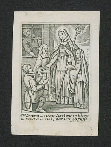 St. Waldetrudis devotional image