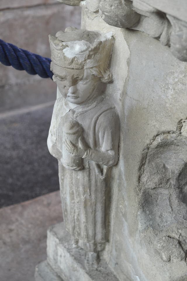 Detail of Saint Walter of Pontoise on his sarcophagus