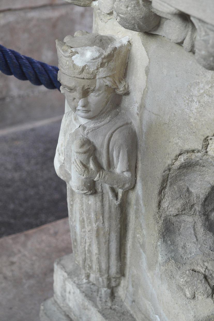 Detail of Saint Walter of Pontoise on his sarcophagus