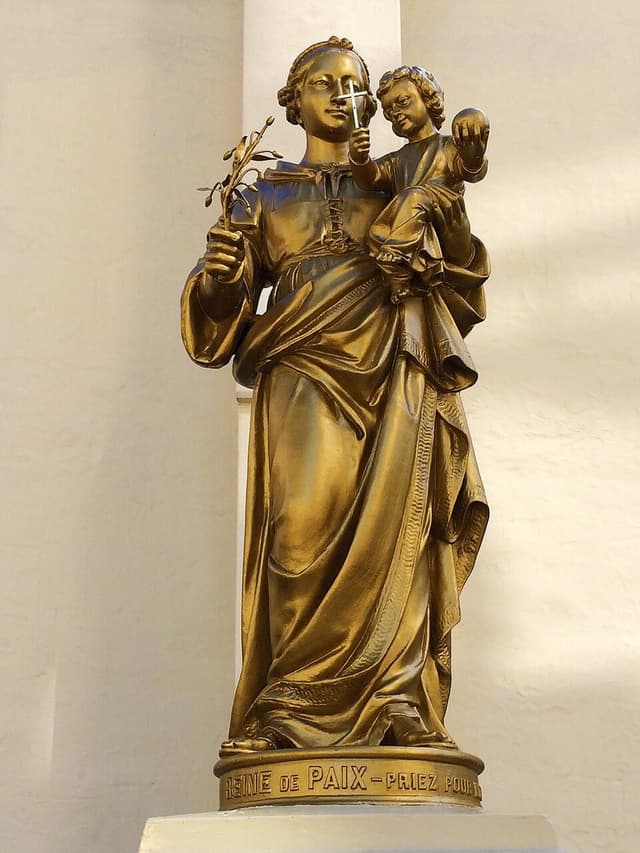 A statue of Our Lady of Peace at her cathedral in Honolulu