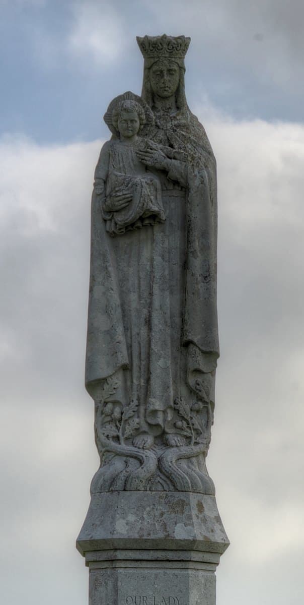 The shrine statue of Our Lady of Penrhys with the Child Jesus
