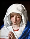 The Blessed Virgin Mary in prayer, painted by Sassoferrato