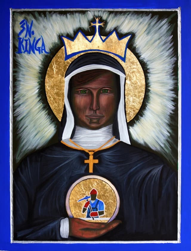 Modern devotional icon of Saint Kinga of Poland