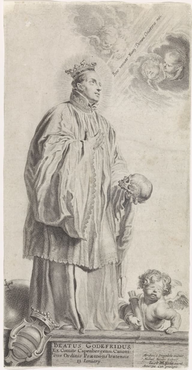 Devotional print of Blessed Godfrey of Kappenberg