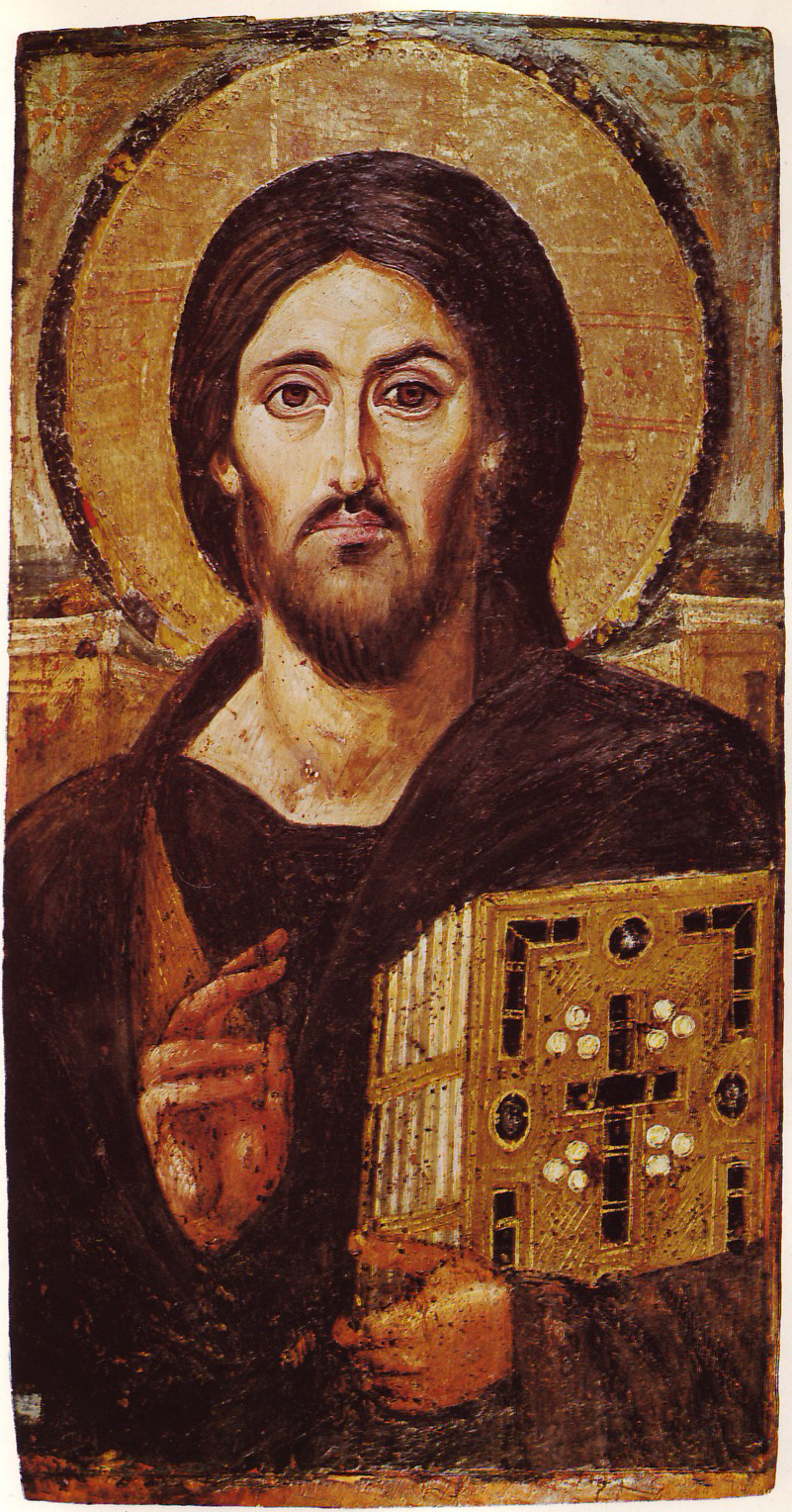 Ancient Sinai icon of Christ Pantocrator