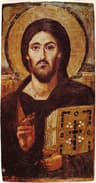 Ancient Sinai icon of Christ Pantocrator