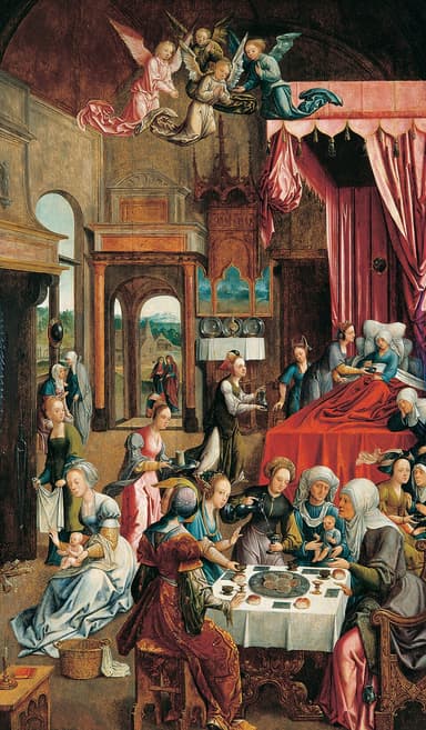 The Nativity of the Blessed Virgin Mary by Jacob Cornelisz van Oostsanen