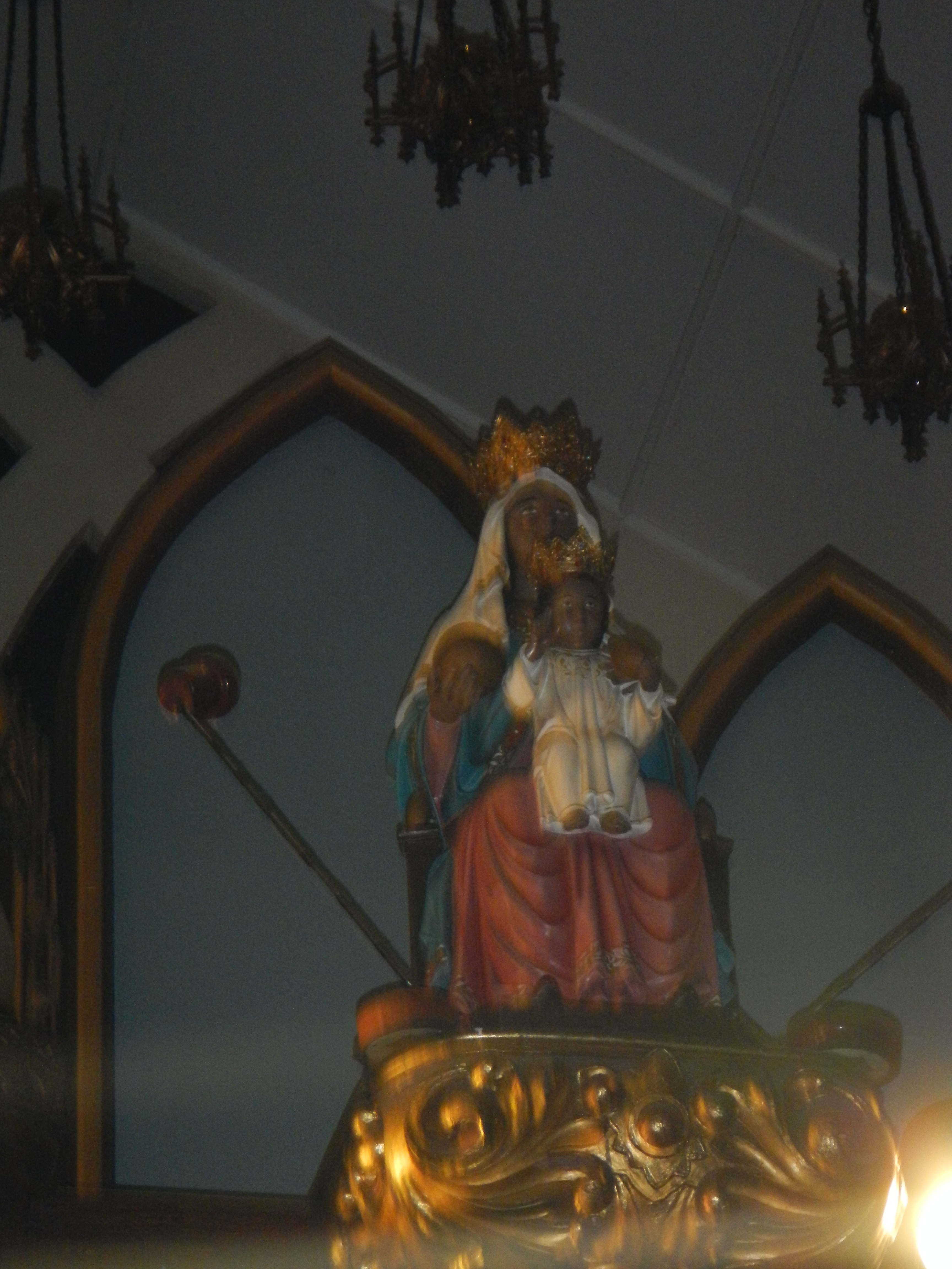 Shrine image of Our Lady of Montserrat at the abbey