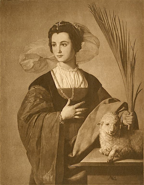 Saint Agnes by Alonso Cano