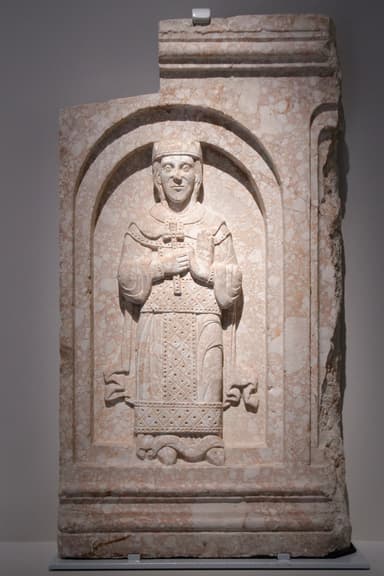 Relief of Saint Anastasia of Sirmium from the cathedral of Zadar