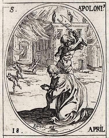 Martyrdom of Saint Apollonius by Jacques Callot