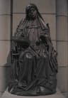 Saint Bridget of Sweden, carved figure, circa 1470