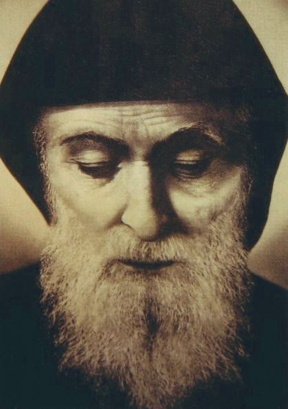 Old photograph of Saint Charbel Makhlouf