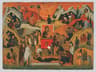 Dormition of Saint Ephraem the Syrian in a Cretan icon