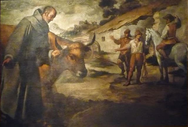 Saint Francis Solanus and the Bull by Murillo