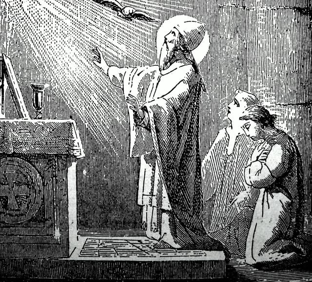 Saint Gregory VII saying Mass