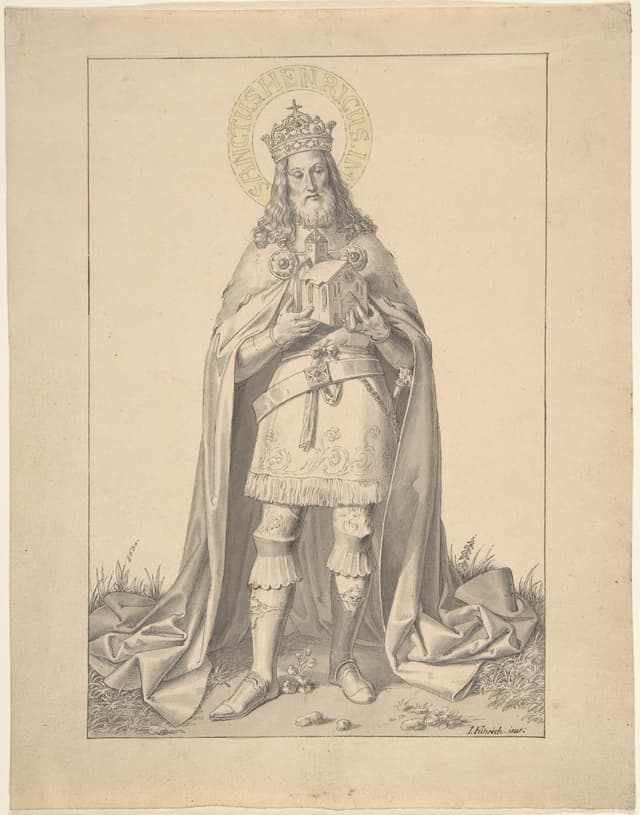 Saint Henry the Emperor holding a church model