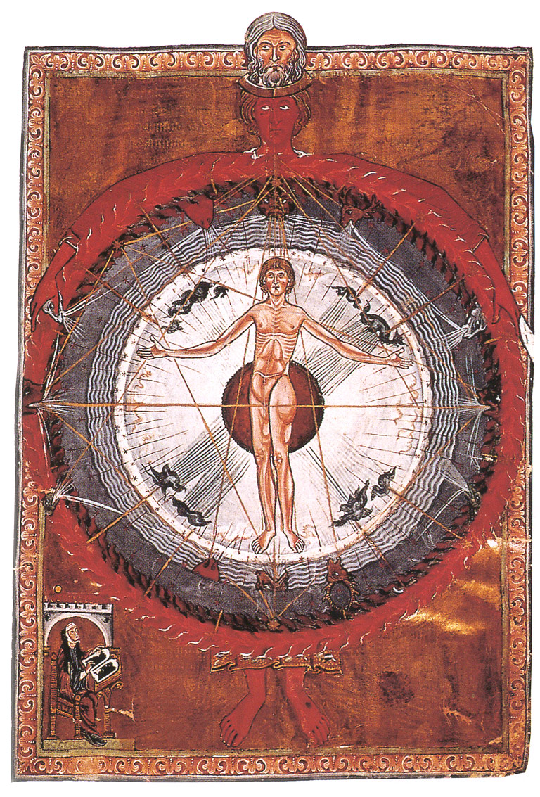 Hildegard of Bingen in the Liber Divinorum Operum manuscript