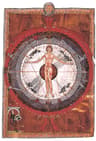 Hildegard of Bingen in the Liber Divinorum Operum manuscript