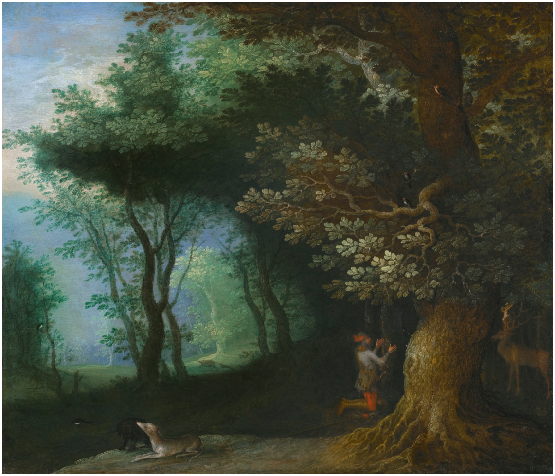 The Vision of Saint Hubert with the stag and cross