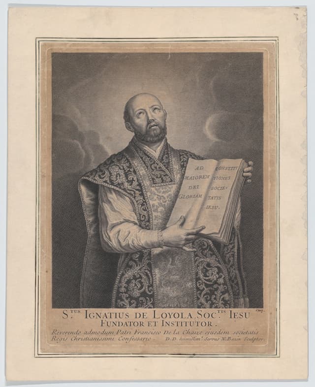 Saint Ignatius of Loyola devotional print