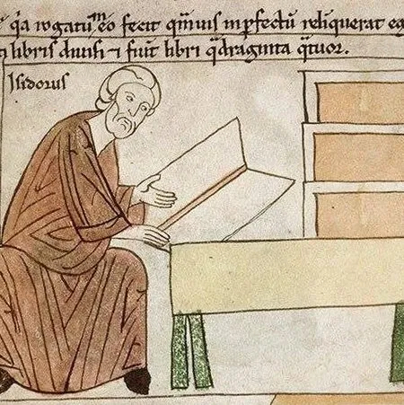 St Isidore of Seville devotional image