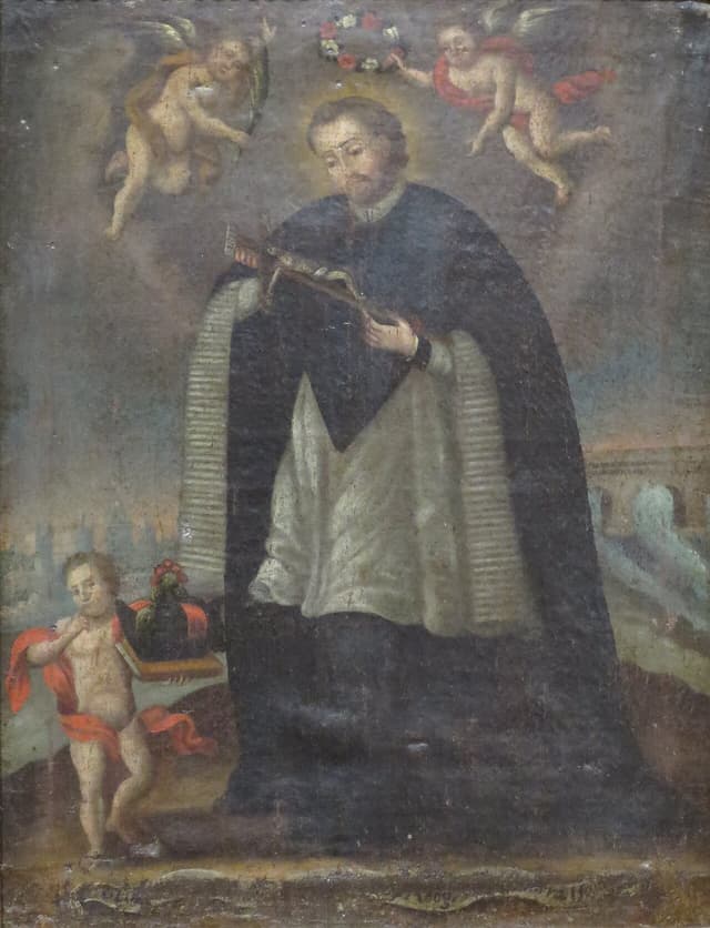 Saint John Nepomucene by an anonymous Mexican painter