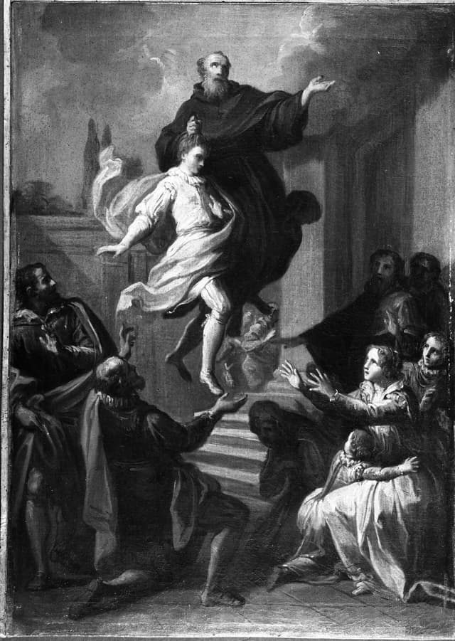 Saint Joseph of Cupertino in a painting by Placido Costanzi