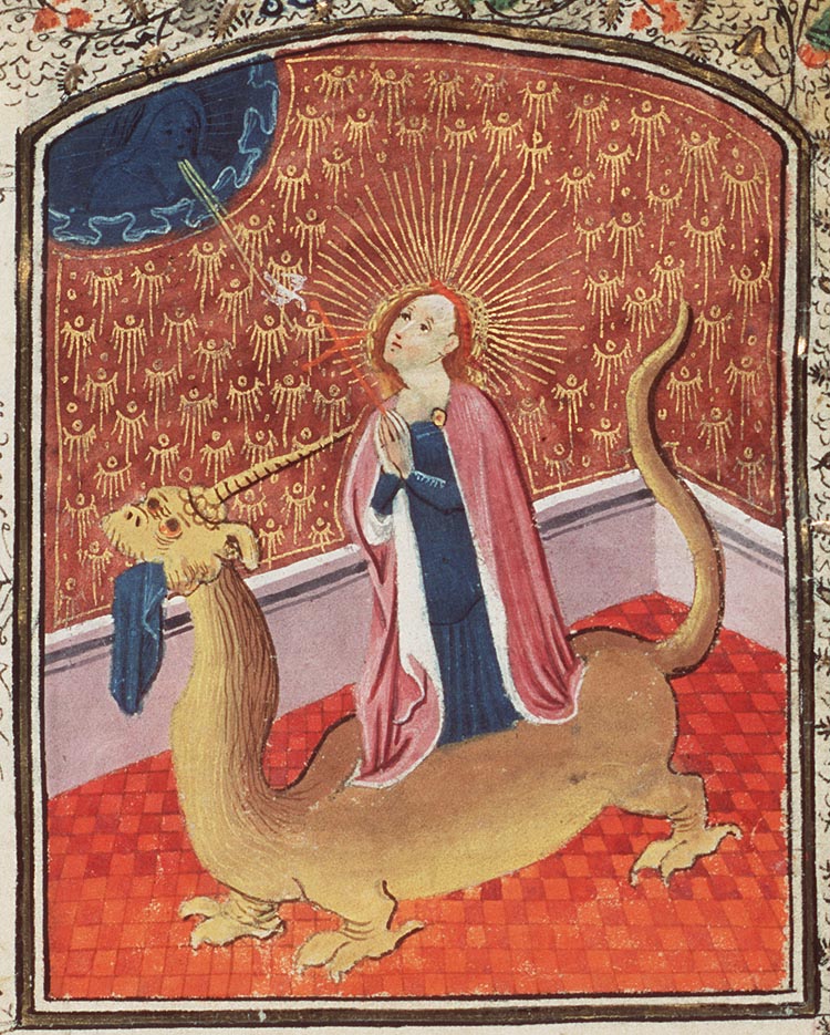 Saint Margaret of Antioch from an illuminated manuscript