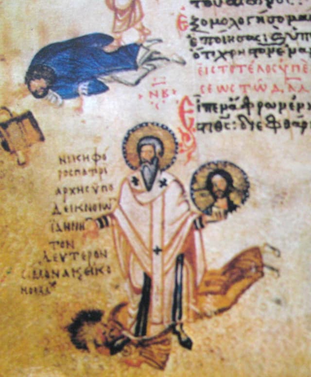 Saint Nicephorus I of Constantinople in the Chludov Psalter
