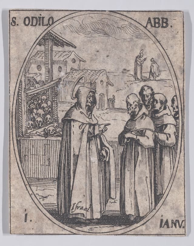 Saint Odilo, abbot, devotional image