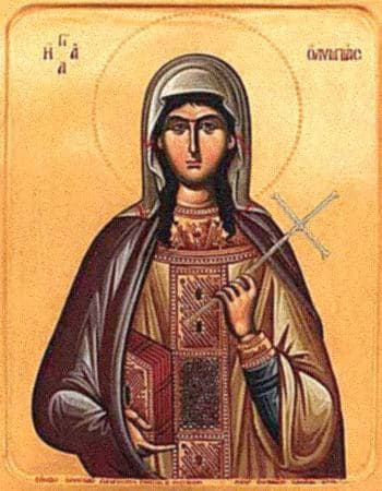 Devotional icon of Saint Olympias of Constantinople