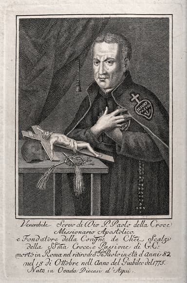 Engraving of Saint Paul of the Cross